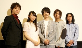 (左から)日和佑貴さん、田中日奈子さん、廣瀬智紀さん、山田ジェームス武さん、横井健司監督