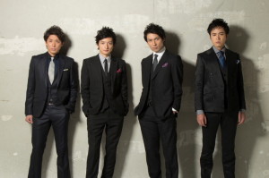 (写真左から)結成15周年、*pnish*の森山栄治さん、佐野大樹さん、鷲尾昇さん、土屋佑壱さん