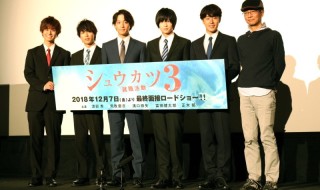 (左から)正木郁さん、溝口琢矢さん、渡部秀さん、荒牧慶彦さん、富田健太郎さん、千葉誠治監督