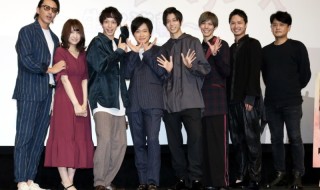 (左から)金子昇さん、今出舞さん、杉江大志さん、鳥越裕貴さん、高橋健介さん、健人さん、中村優一さん、ヨリコ ジュン監督