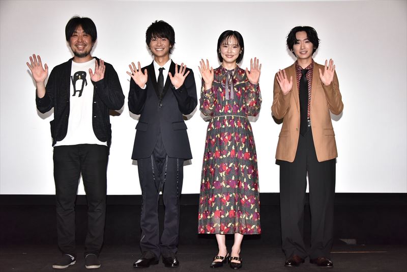 主演の加藤小夏さん、同級生役の北川尚弥さん、定本楓馬さん なるせゆうせい監督が登壇！